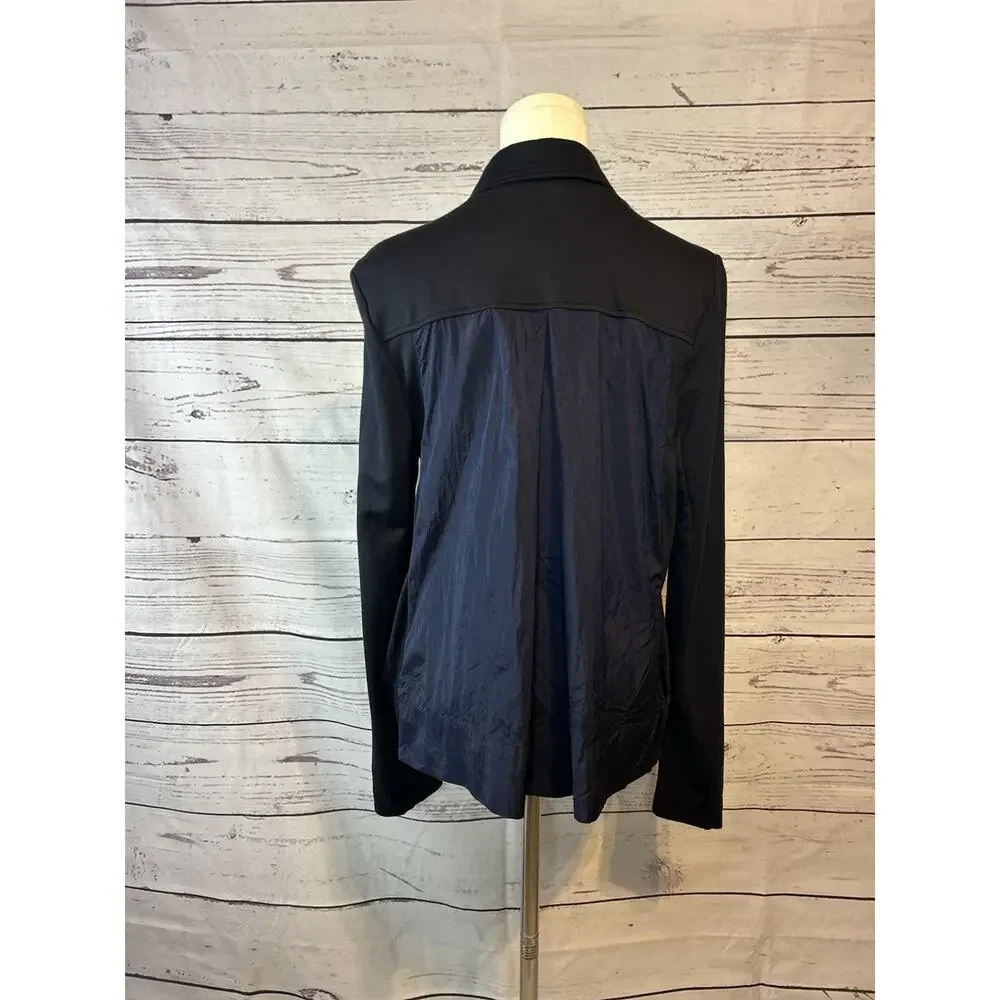 Cabi Chance Asymmetrical Moto Jacket Navy Blue Size M - Picture 5 of 7